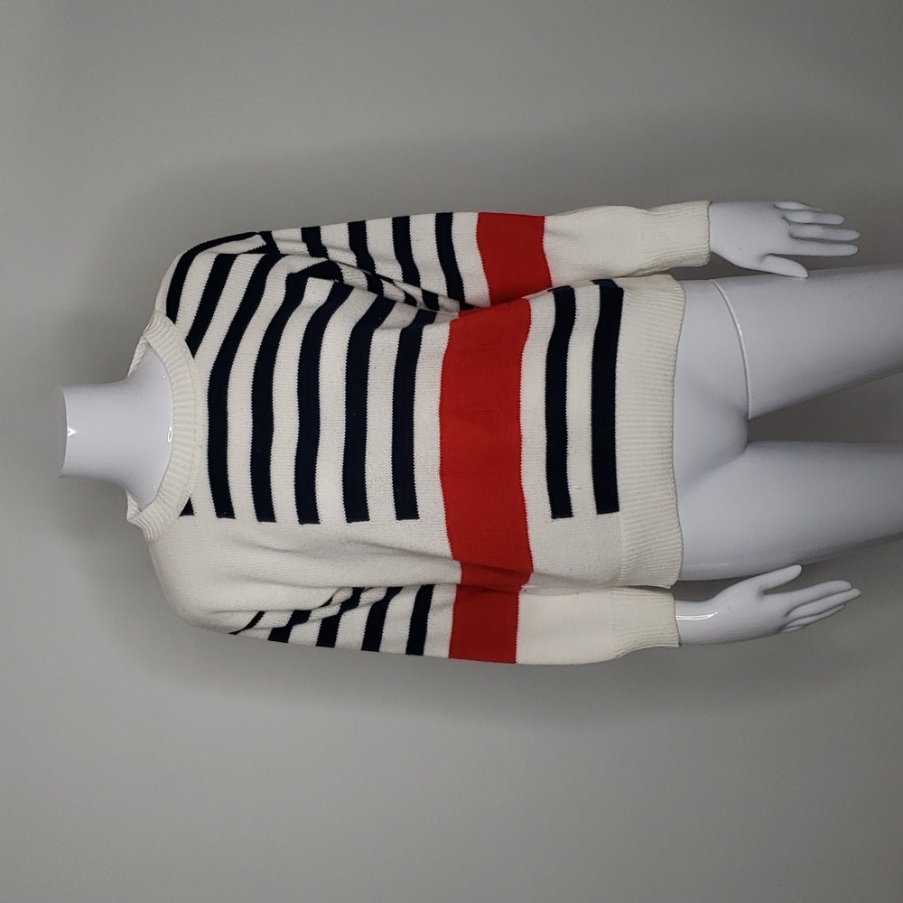 Classic Directions Vintage 1980s Red White Blue Sweater Size Small